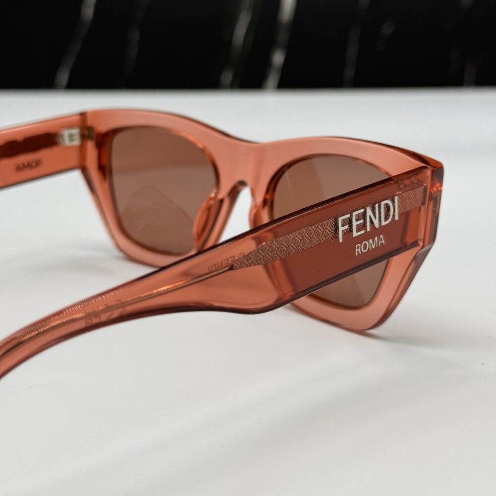 NEW FE40100I 72S FENDI SHINY PINK WOMEN FENDI SUNGLASSES - Picture 7 of 11